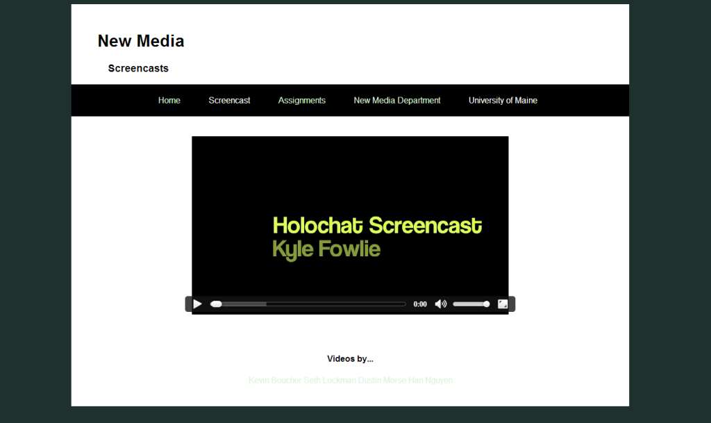 Holochat Screencast